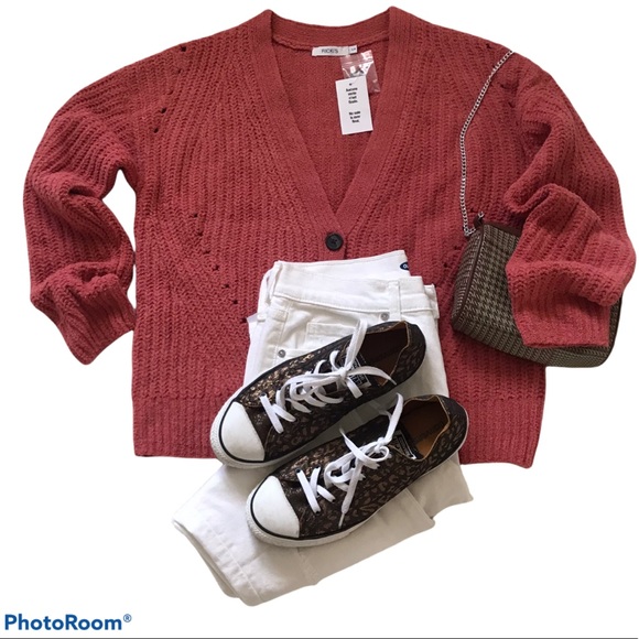 Button Front Chenille Cardigan Sizes S/M/L - Picture 2 of 6